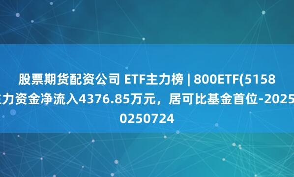 股票期货配资公司 ETF主力榜 | 800ETF(515800)主力资金净流入4376.85万元，居可比基金首位-20250724