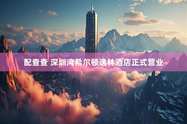 配查查 深圳湾希尔顿逸林酒店正式营业